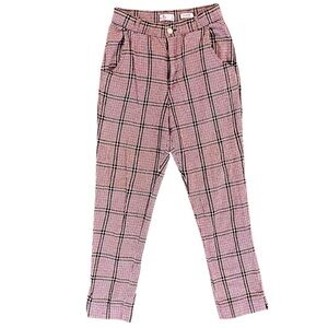 Hollister Pink Plaid Women's Trousers
